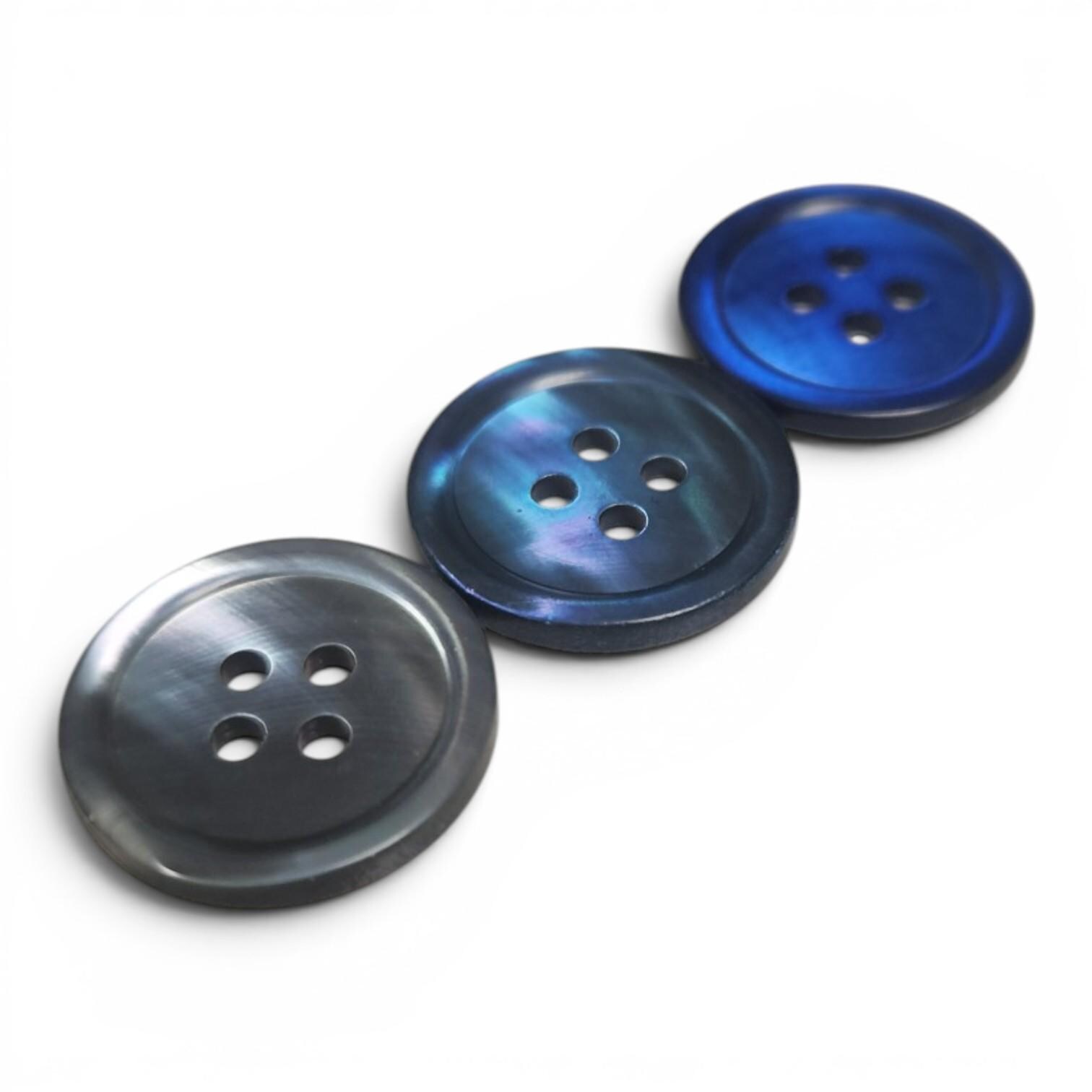 Deep Blue Trocas Shell Button Set - Luxury Premium Genuine Navy Buttons ...