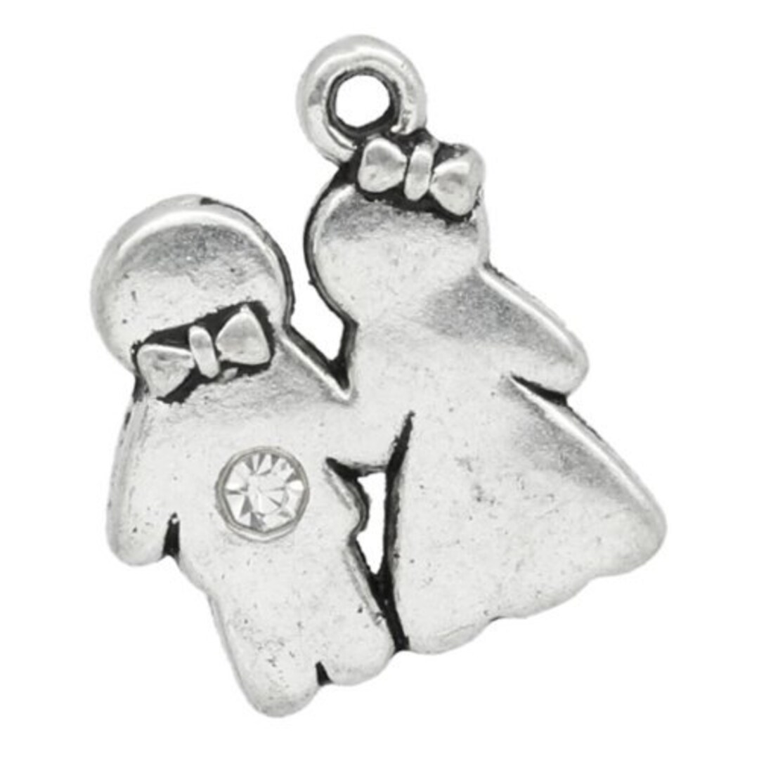 12 Pcs Bride and Groom Charms With Rhinestone for Wedding Favors