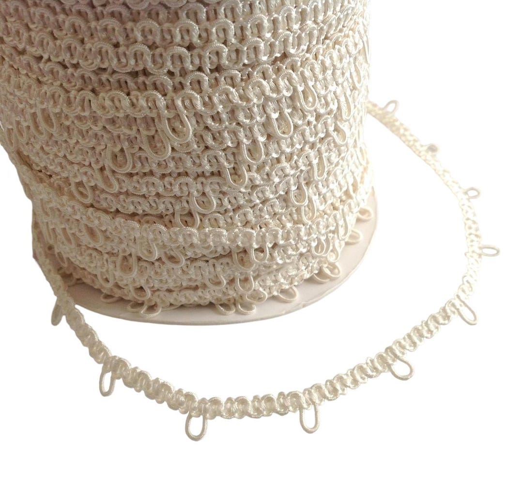Ivory 1 Inch Spaced Elastic Bridal Button Loops - Etsy