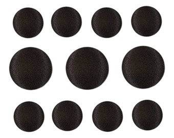 Black Satin Tuxedo Button Sets - 3 Large 8 Small