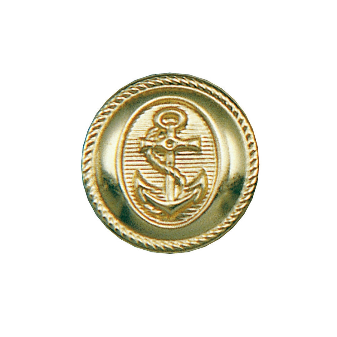 Gold Anchor Blazer Buttons Set Metal Nautical Sailor Buttons 15mm 19mm ...