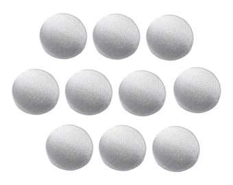 12 mm 1/2 inch L20 White Satin Bridal Buttons