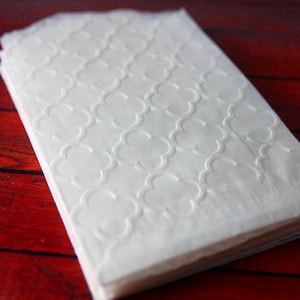 25 Moroccan Embossed Glassine Favor Bags