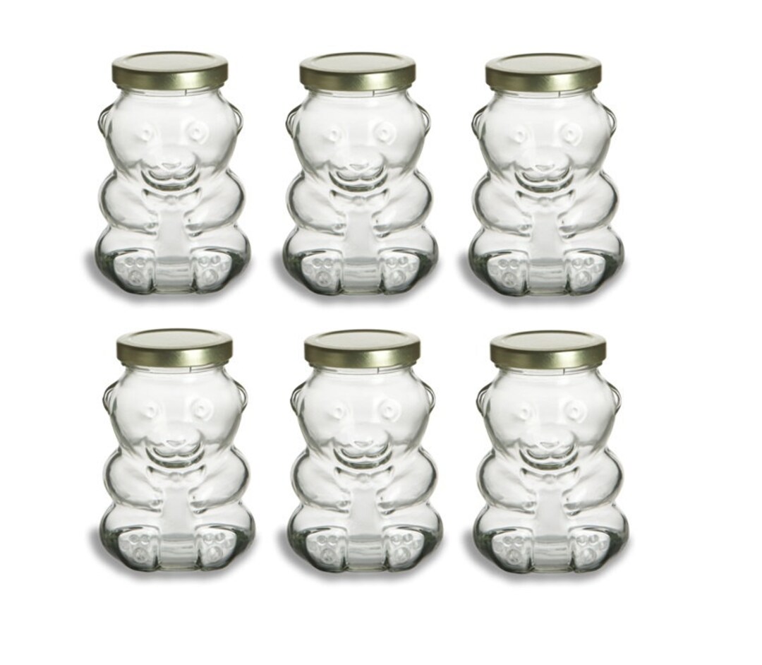 6 Pcs Glass Bear Jars for Birthday Party Baby Shower Favors Storage and Organization Etsy
