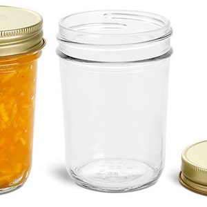 6 pcs 8 oz Mason Jar for DIY Wedding jam jelly Pie in a jar Storage and Organization image 3