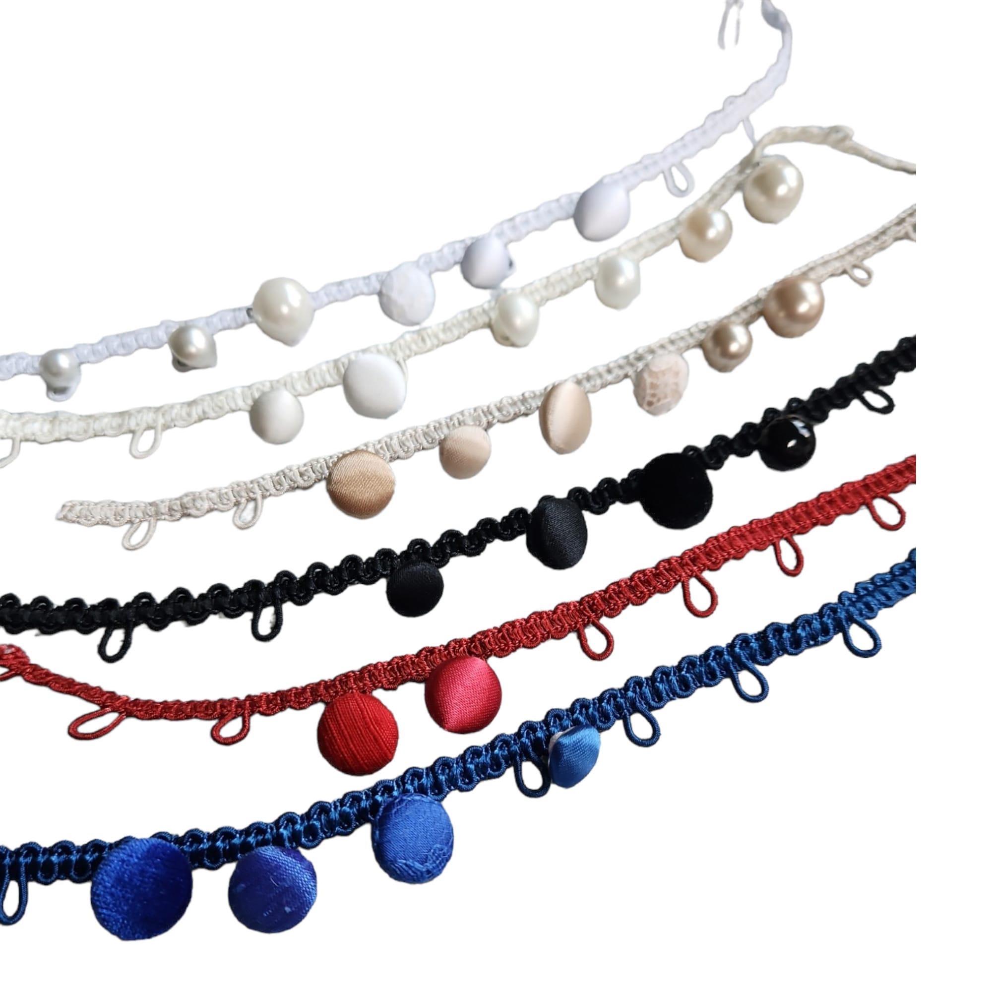 1-inch Spaced Elastic Bridal Button Loops – 1