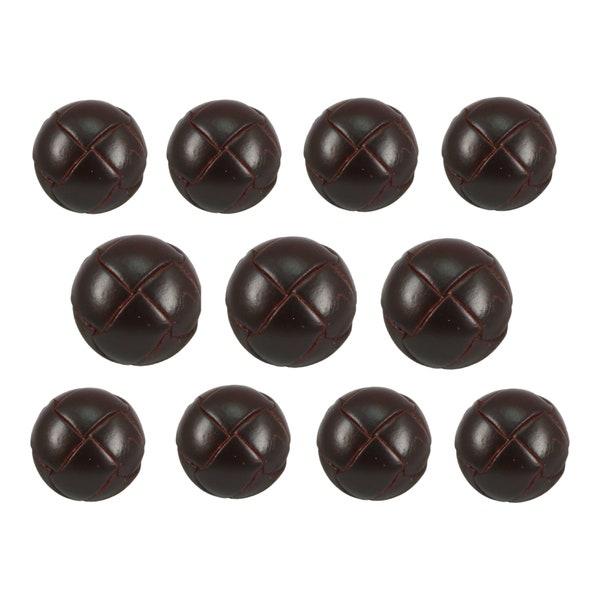 Brown Genuine Leather Buttons with Shank - For Sewing  Suits Bag Making Decorating Leather Shoes Reviving Outerwear and Upholstery