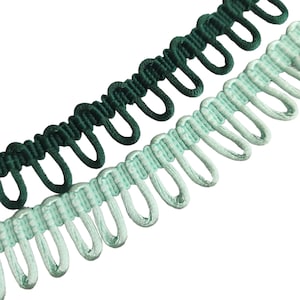 Hunter Green / Mint Green Non-Elastic Satin Button Loops for Corset Closure / Bridal Button Loops