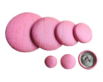 Baby Pink Dupioni Silk Shank Buttons / Elegant Handmade Touch for Tuxedos Suits Blazers Bridesmaid Dresses Wedding Gowns