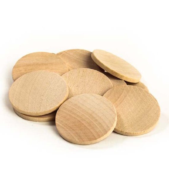 Package of 25 Round Disc Unfinished Wood Cutouts Ready to Be Painted and  Decorated 