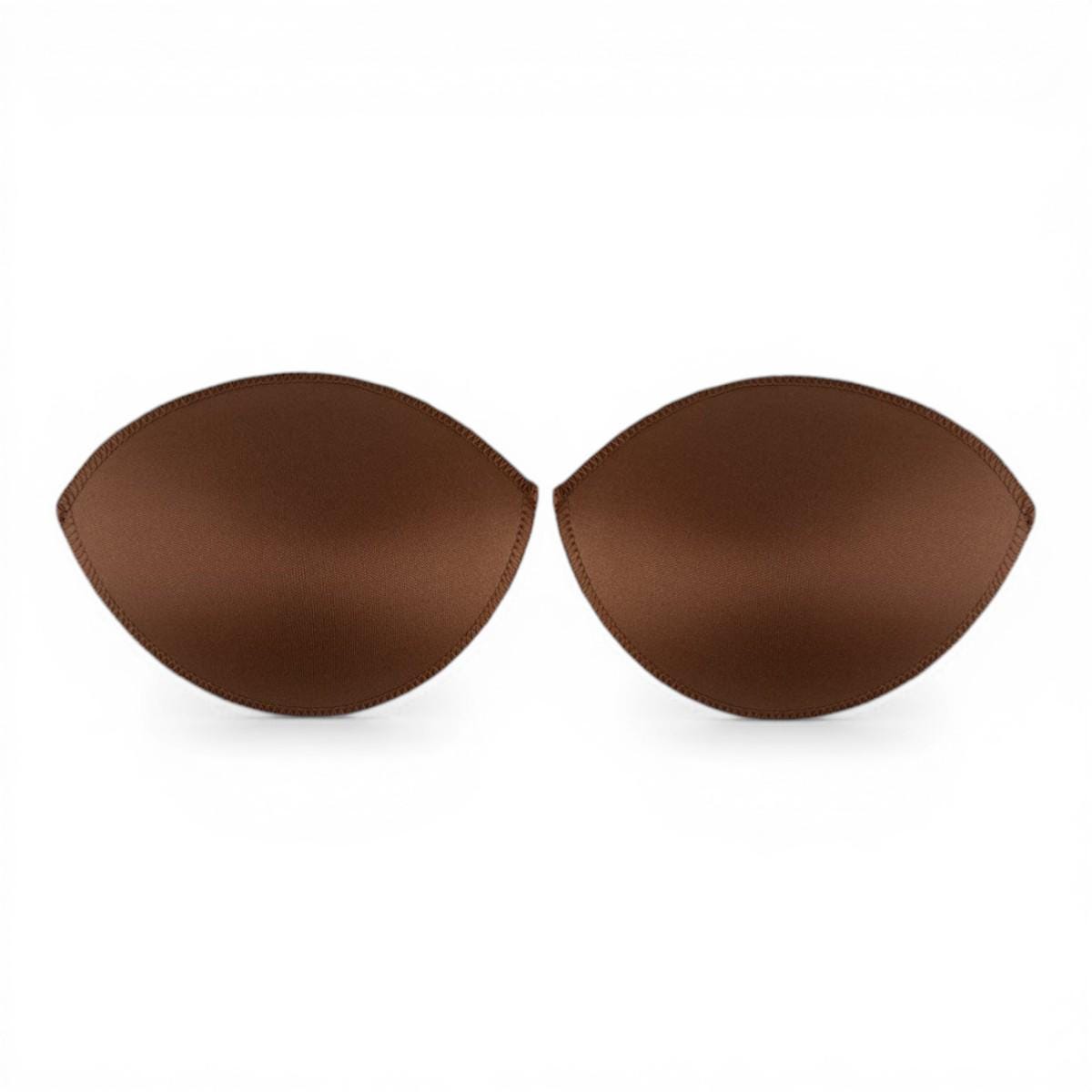 sew in bra cups for backless dresses Un-padded Low Cut Cups, Serged Semi-circular, Half Moon, Almond, Demi -swimsuit Wedding Dress - 8 Sizes - Black Beige White Brown bridal dresses Fafi Double Slit Open Color:Peacock
