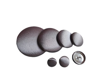 Fossil Gray Silk Satin Buttons with Shank / Elegant Handmade Touch for Tuxedos Suits Blazers Bridesmaid Dresses & Sewing