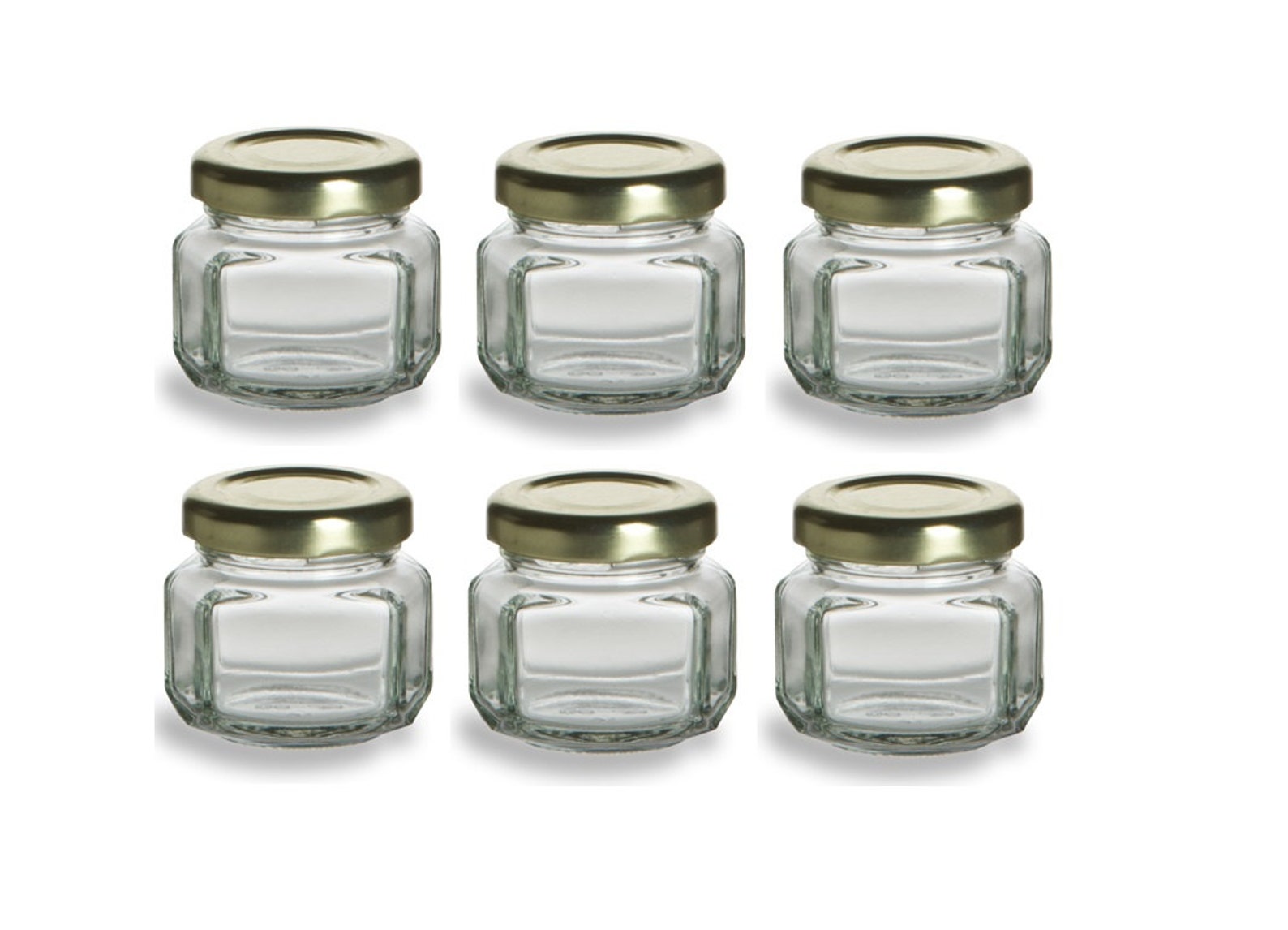 6 1.5 Oz Mini Glass Jars for DIY Wedding Jam Jelly Honey Etsy