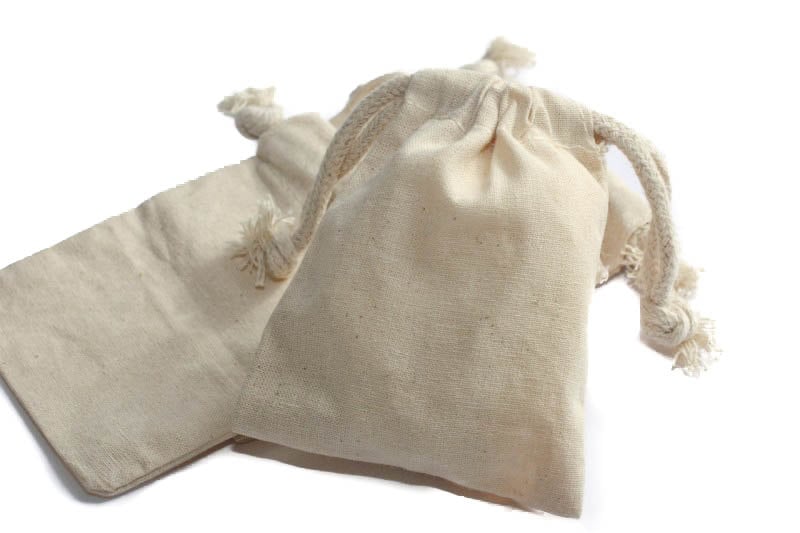 Set Di 100 Sacchetti Di Mussola In Cotone Con Cordino - 12.7 X 17.8 Cm, Per Spezie, Regali, Fai Da Te - 4