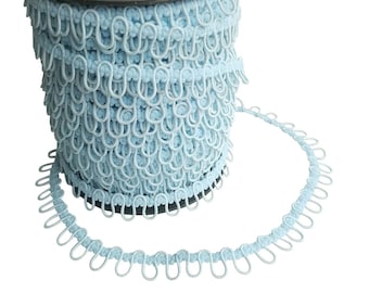 Baby Blue Elastic Bridal Button Loops