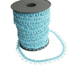 Medium Blue Elastic Bridal Button Loops