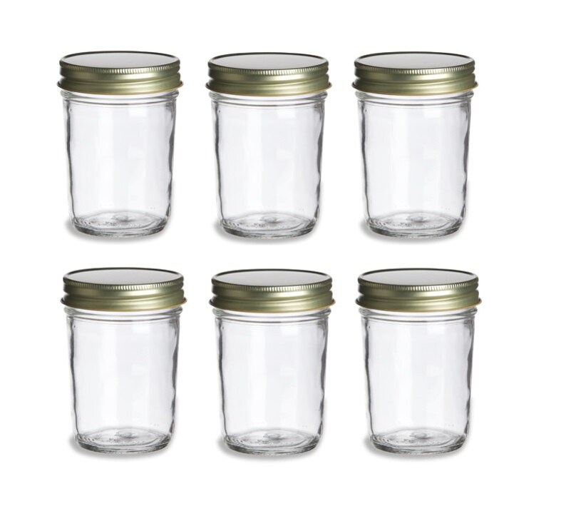6 pcs 8 oz Mason Jar for DIY Wedding jam jelly Pie in a jar Storage and Organization image 1