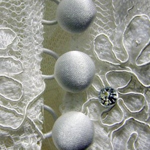 Black White Ivory Elastic Bridal Button Loops image 4