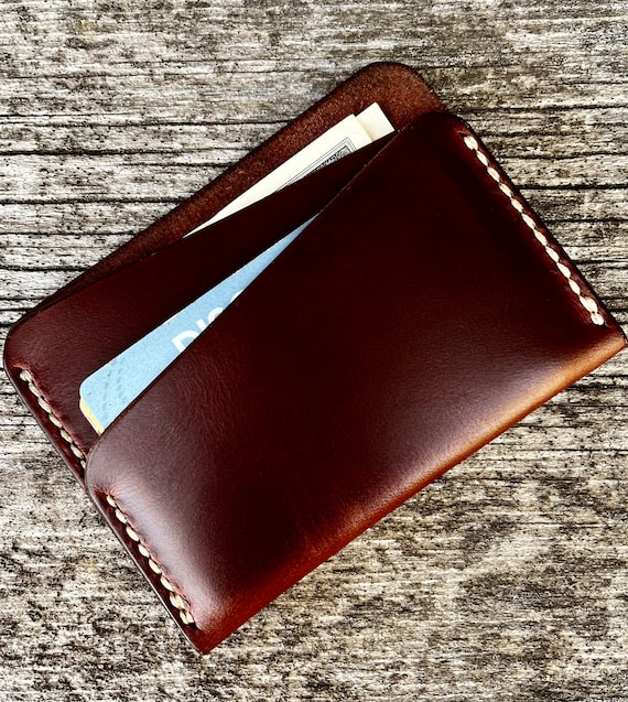 Front Pocket Leather Wallet Minimalist Wallet Mens Slim 