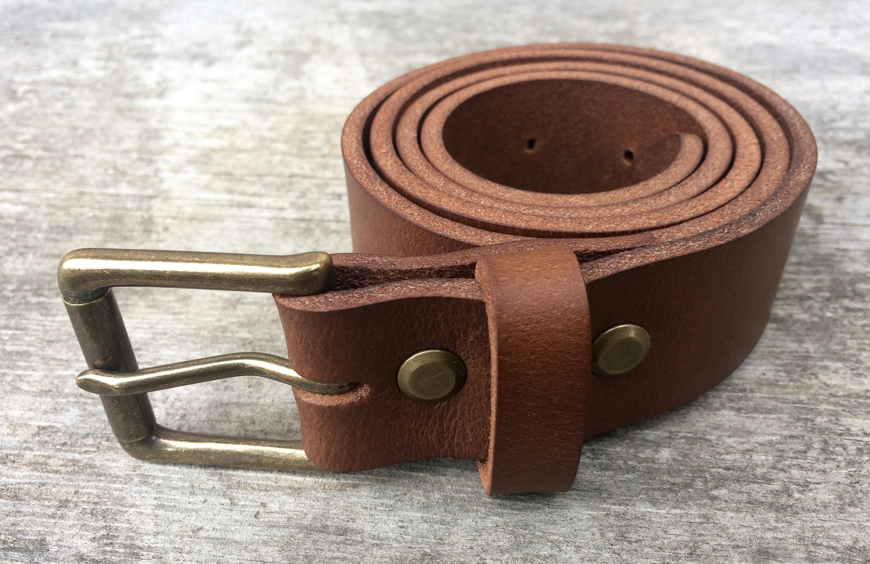 Light Brown Leather Work Belt Full Grain Leather Belt Solid Etsy