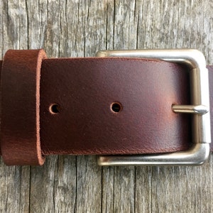 Full grain brown leather belt Nickel belt buckle Mens leather belt Casual leather belt Womens leather belt wide leather belt Men belt custom