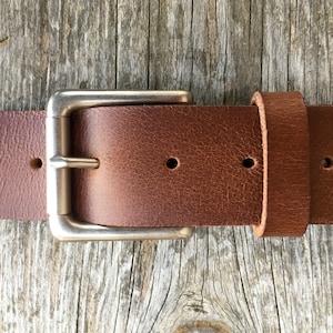 Full grain Tan leather belt Nickel belt buckle Mens leather belt Casual leather belt Womens leather belt wide leather belt Men belt custom