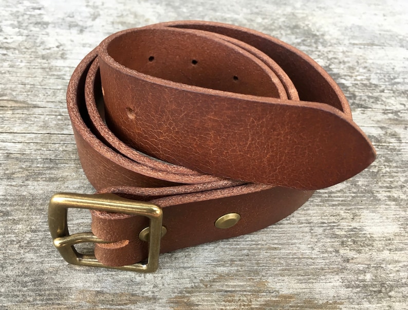 Simple Light Brown Leather Belt Light Brown Leather Work Belt Etsy
