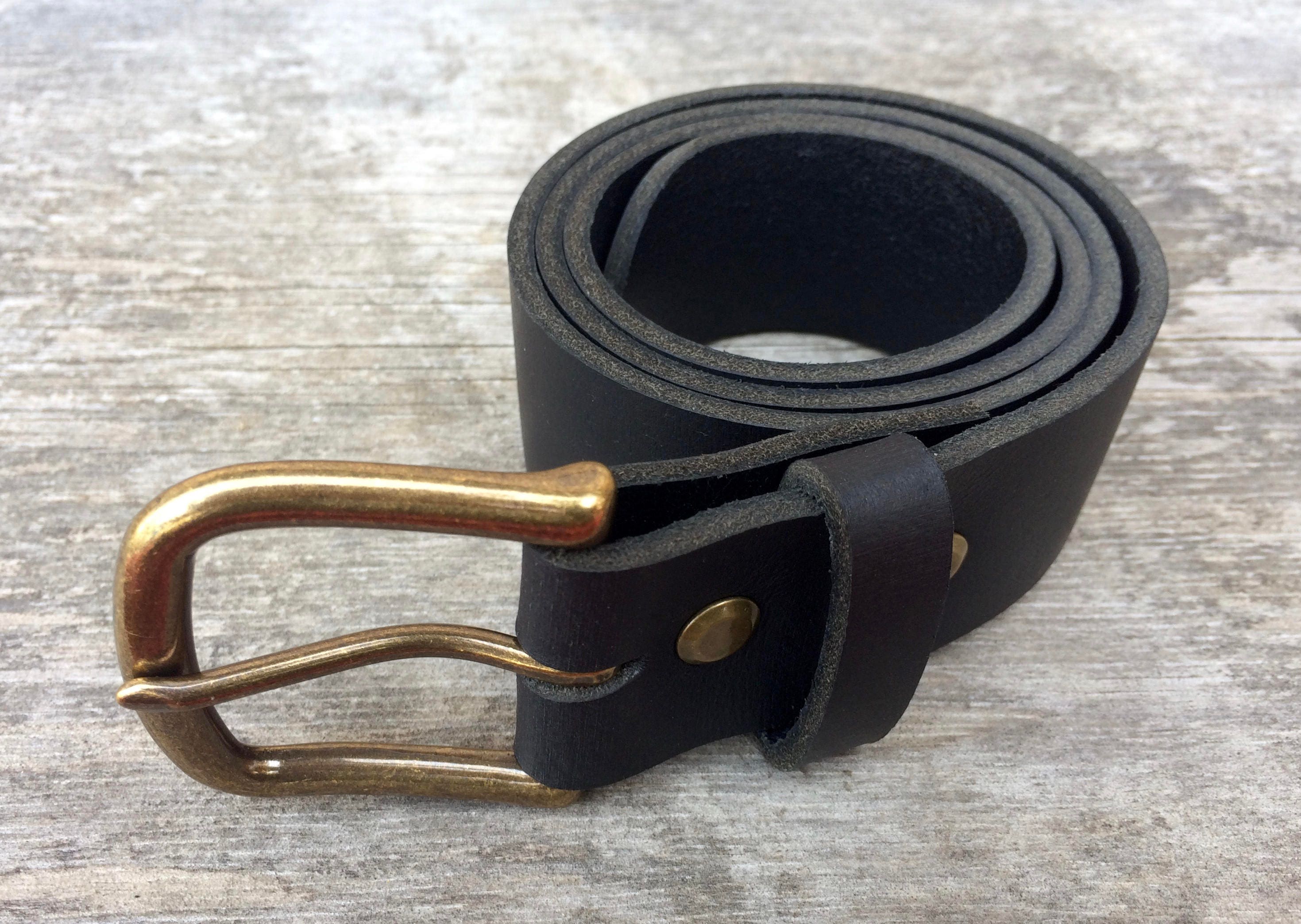 Black Leather Work Belt Genuine Leather Full Grain Leather - Etsy