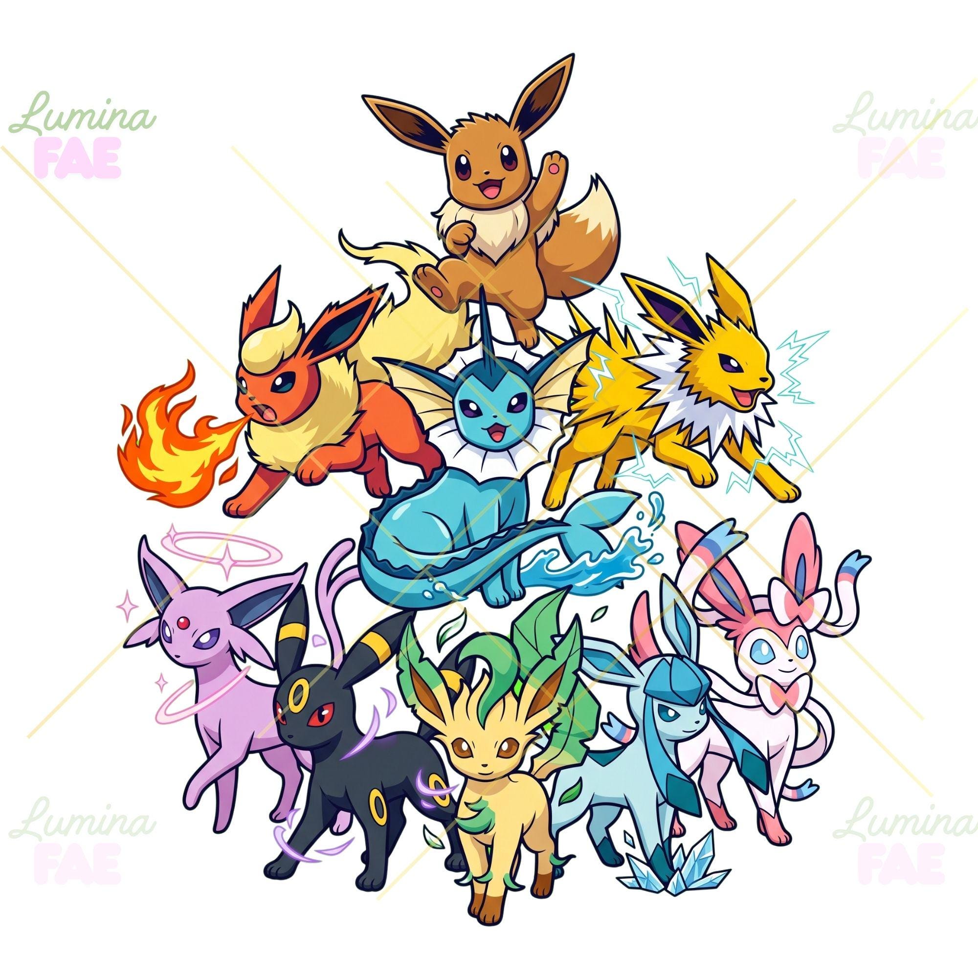ポケモン イーブイの進化形 - Etsy 日本