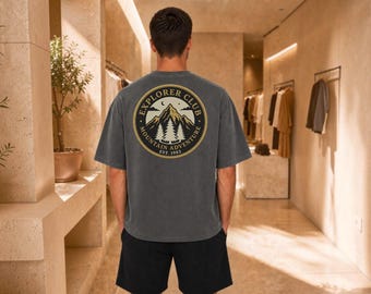 Vintage Explorer Club Mountain Adventure Tee, Retro Hiking Shirt, Comfort Colors 1717