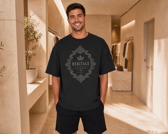 Heritage Apparel Crown Crest T-Shirt, Comfort Colors 1717 Royal Graphic Tee