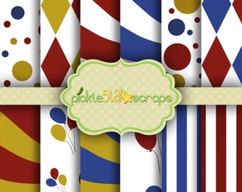 carnival1 12x12 circus paper circus printable circus party etsy