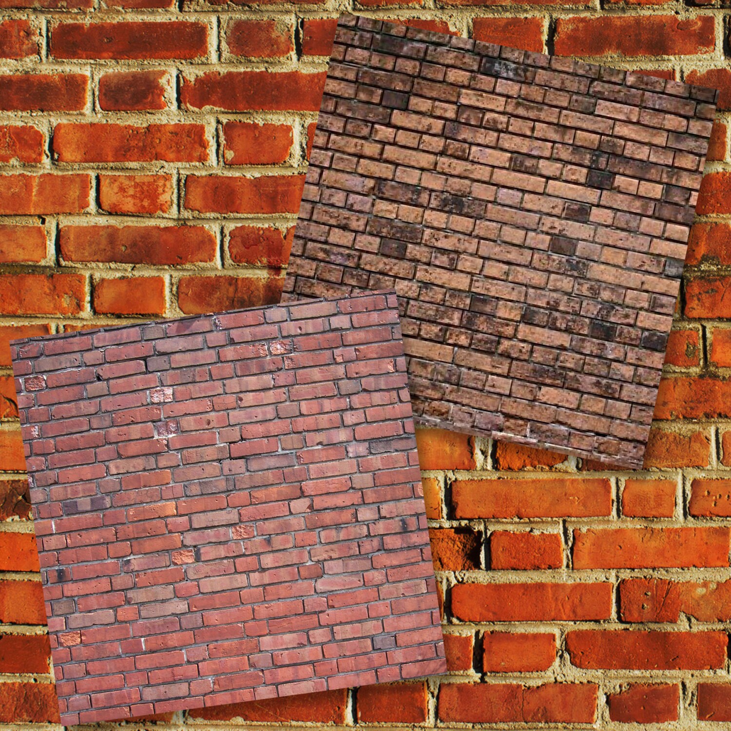 Craft Papers 12x12 Brick Papers Brick Printable Brick Etsy