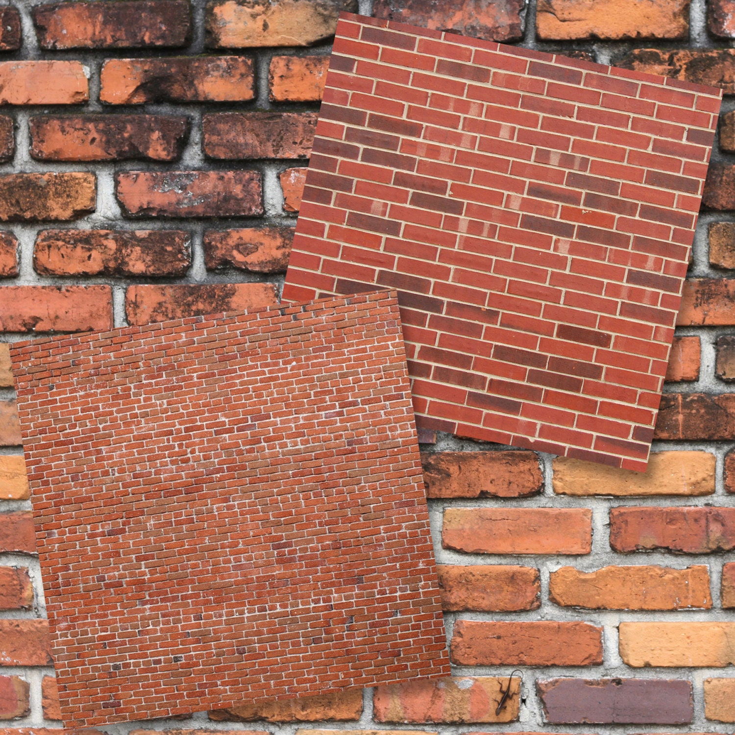 Craft Papers 12x12 Brick Papers Brick Printable Brick Etsy