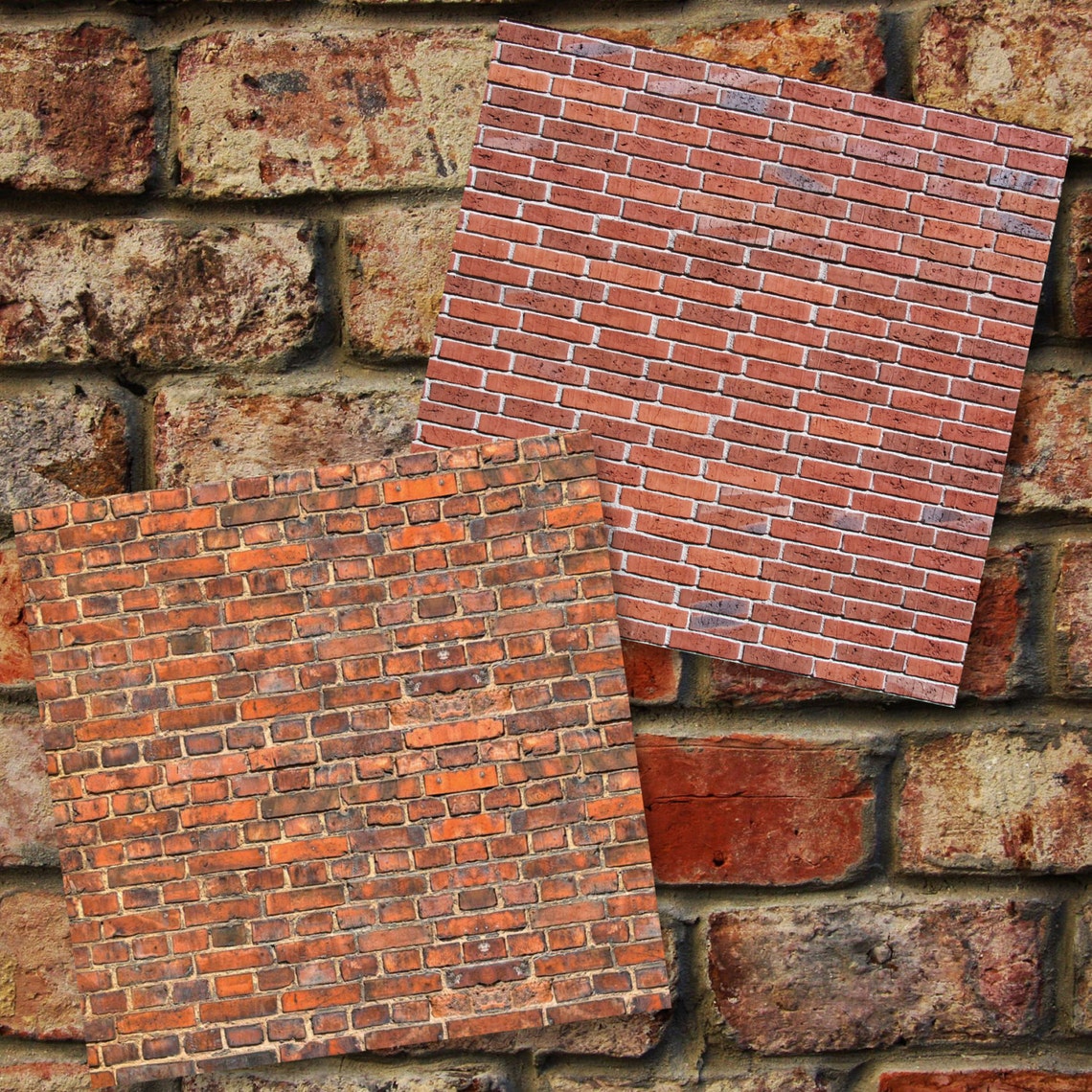 Craft Papers 12x12 Brick Papers Brick Printable Brick Etsy