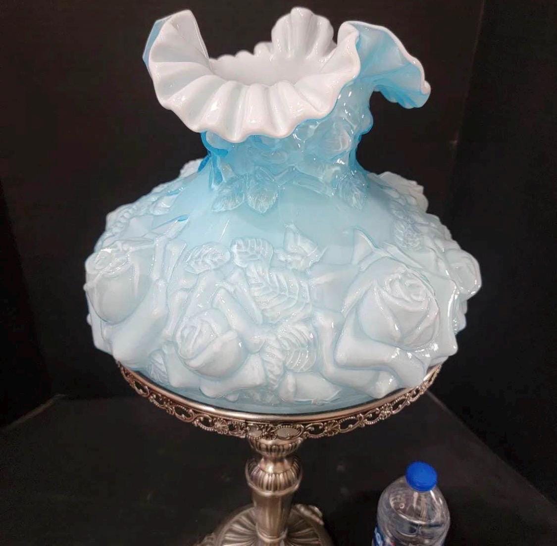 Fenton Blue Lamp - Etsy