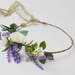 Flower Crown, Silk Flower Crown, Faux Flower Crown, Lavender Flower Crown, Wildflower Flower Crown, Boho Wedding, Boho Flower Crown, Purple