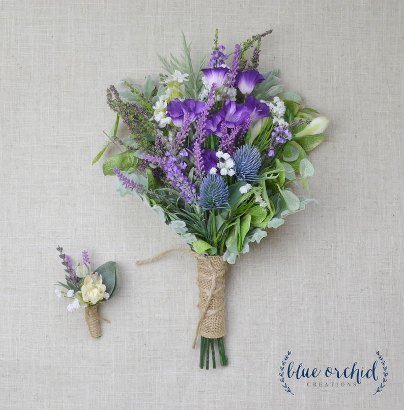 Silk Wildflower Bouquet Boho Bouquet Wedding Bouquet Wildflower Bouquet Green Purple Lavender Bouquet Wedding Flowers Bridal Bouquet Weddings Bouquets Corsages Valresa Com