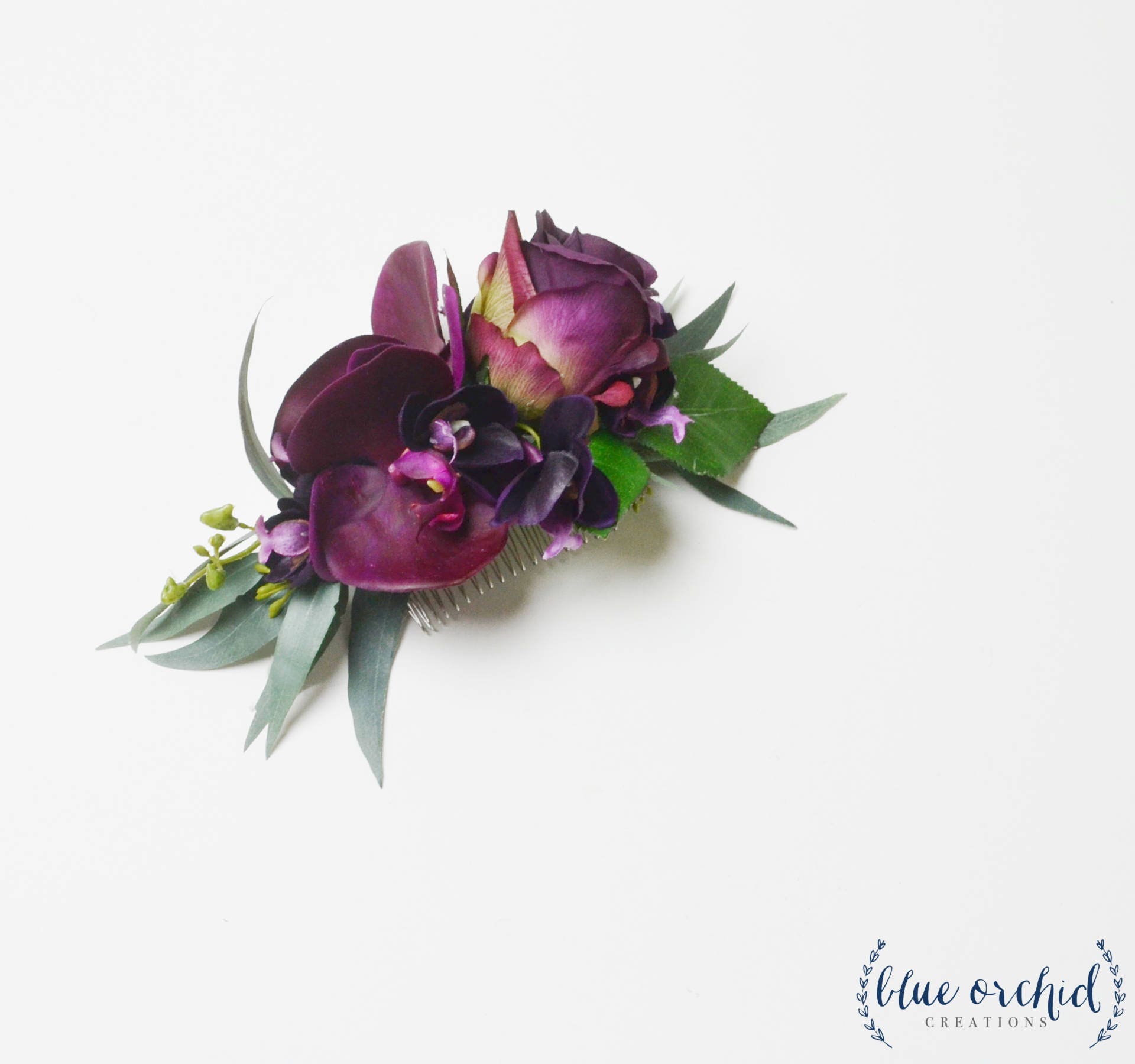 Flower Hair Comb Wedding Hair Comb Silk Flower Hair Comb Etsy