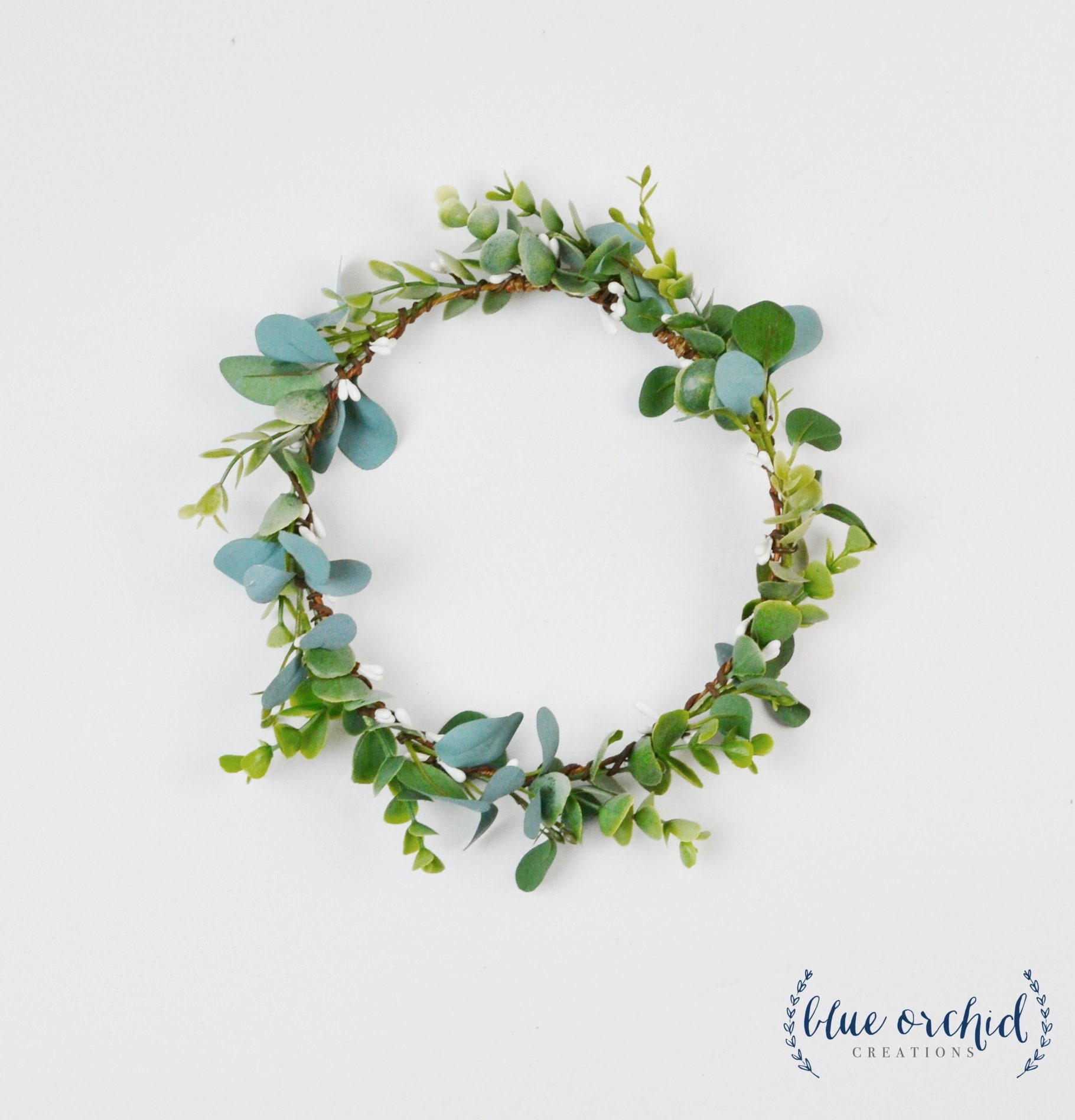 Flower Crown Eucalyptus Crown Green Flower Crown Greenery Etsy