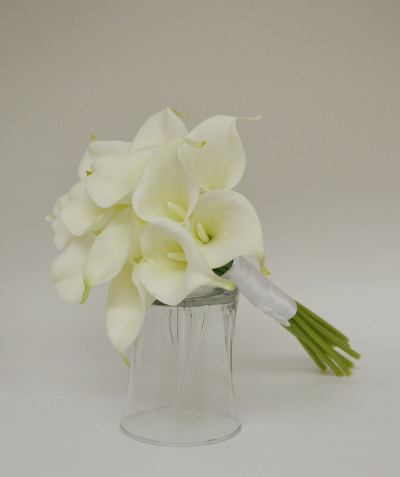Real Touch Bouquet Cream White Real Touch Bouquet Real Etsy