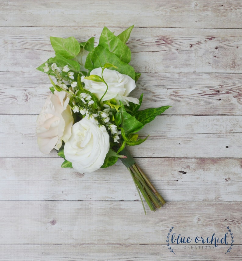 Rose Bouquet Boho Bouquet Bridesmaid Flowers Bridesmaid Bouquet Greenery Bouquet Faux Bouquet Silk Flowers Boho Bridesmaid Bouquet