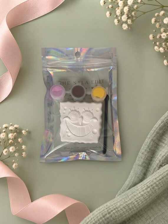 SpongeBob Inspired Party Favour | Paint your own kit | Boys Party Bag Filler | Stocking Stuffer