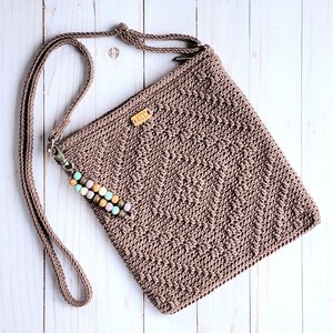 Crochet Bag PATTERN Diamond Peaks Crossbody Bag Boho Crochet Bag Pattern DIY Crochet Bag Crossbody Bag Pattern Overlay Crochet Bag image 4