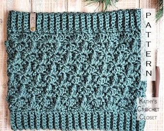 Crochet Cowl PATTERN - Hodag Cowl - Winter Scarf Pattern- DIY Crochet Cowl Pattern - Circle Scarf Crochet Pattern