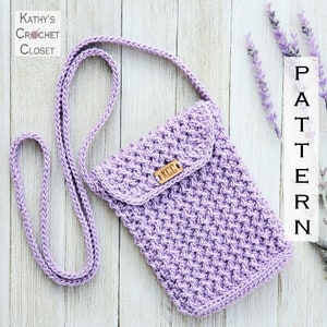 Crochet Bag PATTERN -  Crooked Post Mini Bag - DIY Crochet Bag - Crochet Crossbody Bag Pattern - Small Bag Crochet Pattern Mini Bag Crochet