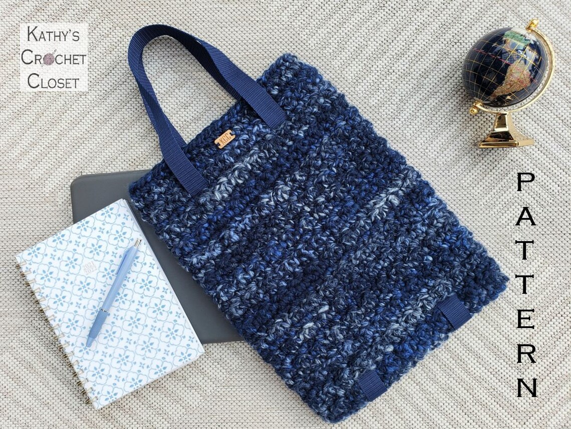 Crochet Bag PATTERN Laptop Tote Bag DIY Crochet Bag Etsy