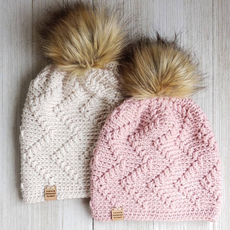 Crochet Hat PATTERN Zigzag Beanie Mommy and Me Hats Etsy
