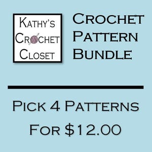 Crochet Pattern Bundle - Pick 4 Patterns - Choose Four Crochet Patterns - Crochet Pattern Discount - DIY Crochet Pattern Bundle