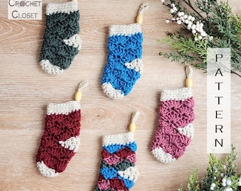 Merry Mini Stocking - Crochet Christmas Gift Holder PATTERN (PDF Download)
